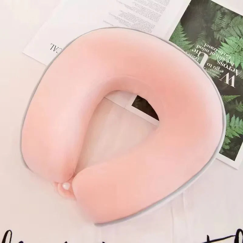 Premium Memory Foam Travel Neck Pillow – Soft U-Shaped Comfort Cushion for Airplane, Car, Office & Home Use (Ergonomic Head Support)