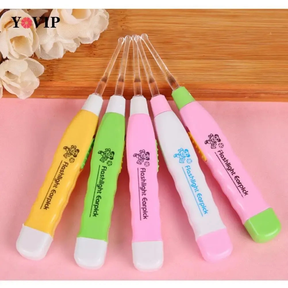 Ear Cleaner Spoon LED Flash Light Ear Wax Curette Picker Wax Dig Remover Ear