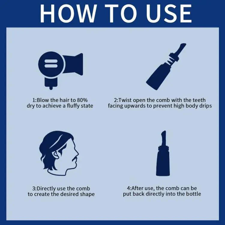 Veze Styling Head Oil Gel 2-In-1 Hair Styling With Comb