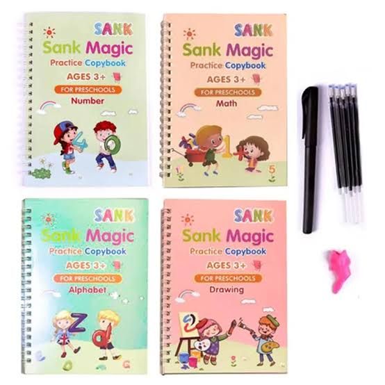 Sank Calligraphy Magic Book Practice Copy Book 4 Books