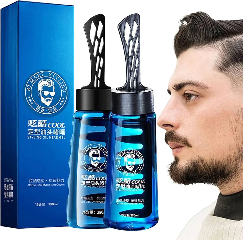 Veze Styling Head Oil Gel 2-In-1 Hair Styling With Comb