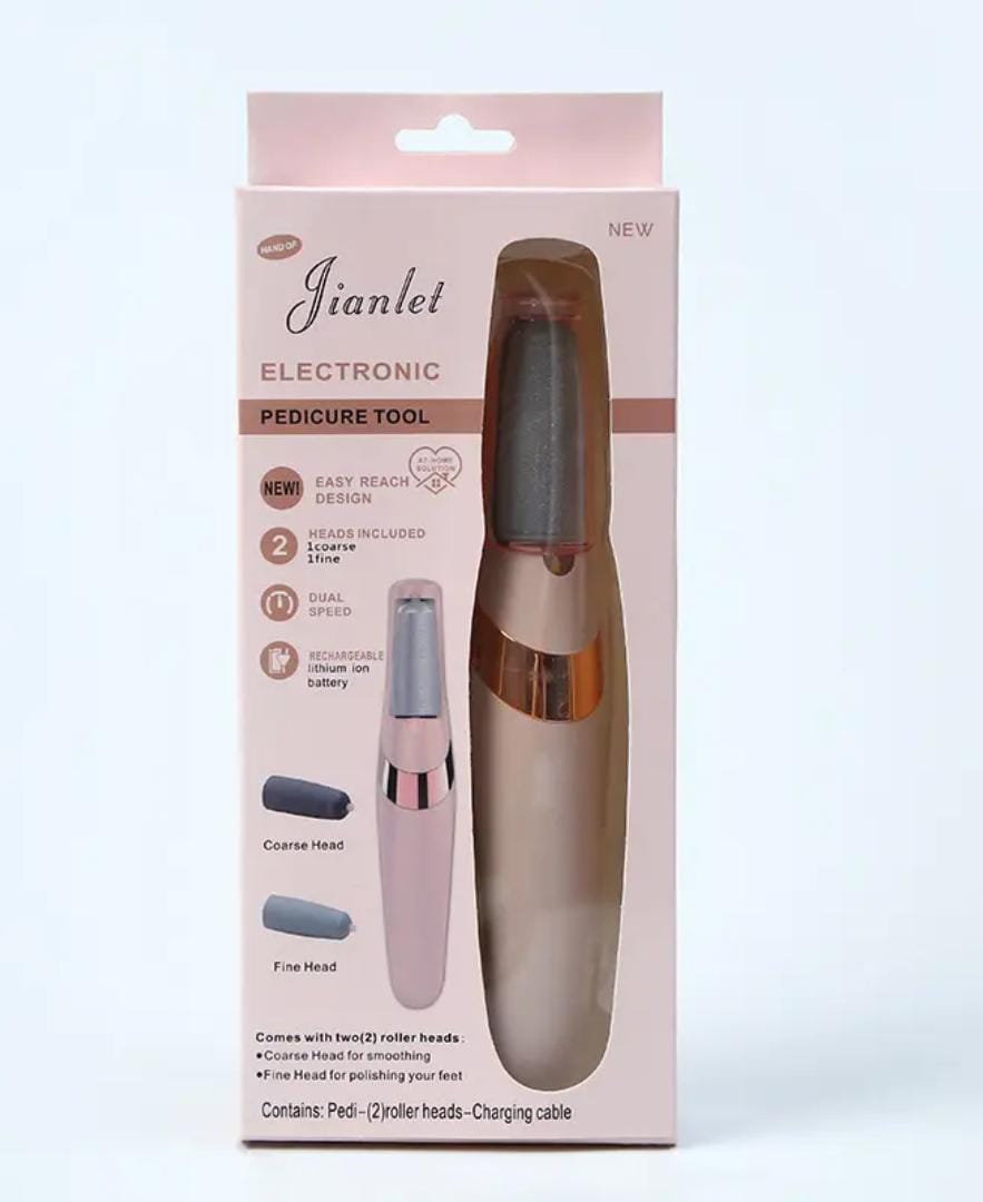 Rechargeable Pedicure Tool Pedi Machine with Coarse & Fine Heads Professional Pedicure Kit Electronic Foot Care Machine for Smooth Heels Pretty Pedicure Machine