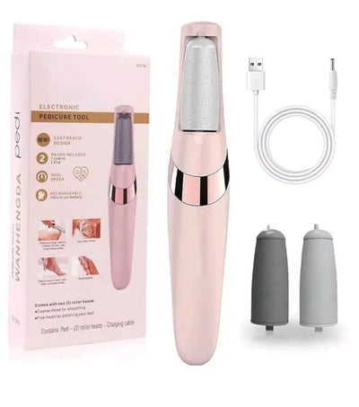 Rechargeable Pedicure Tool Pedi Machine with Coarse & Fine Heads Professional Pedicure Kit Electronic Foot Care Machine for Smooth Heels Pretty Pedicure Machine