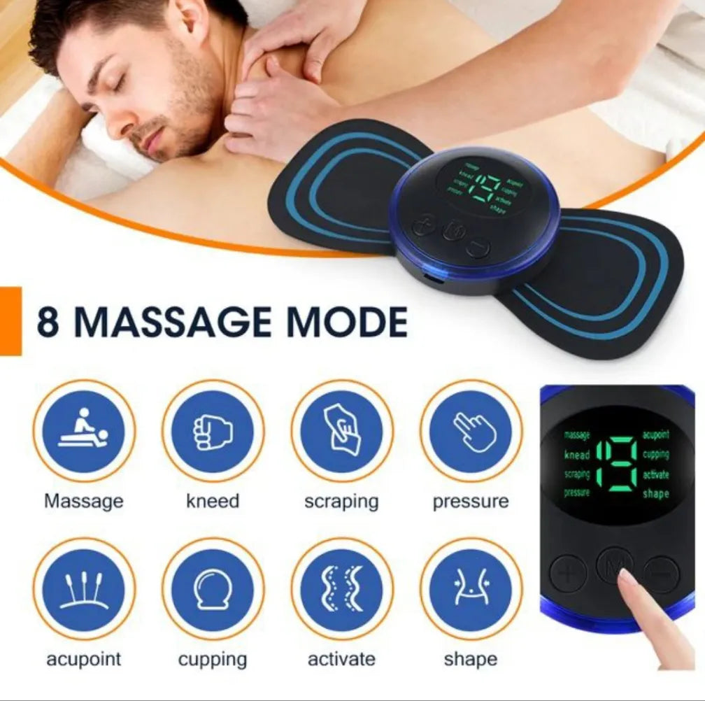 Portable EMS Mini Electric Neck Back Body BUTTERFLY Massager Cervical Electric Neck Back Massager Muscle Therapy Pressure Pain